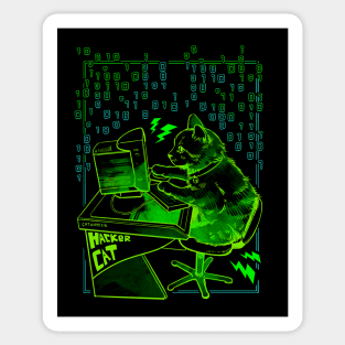 Hacker Cat! Sticker